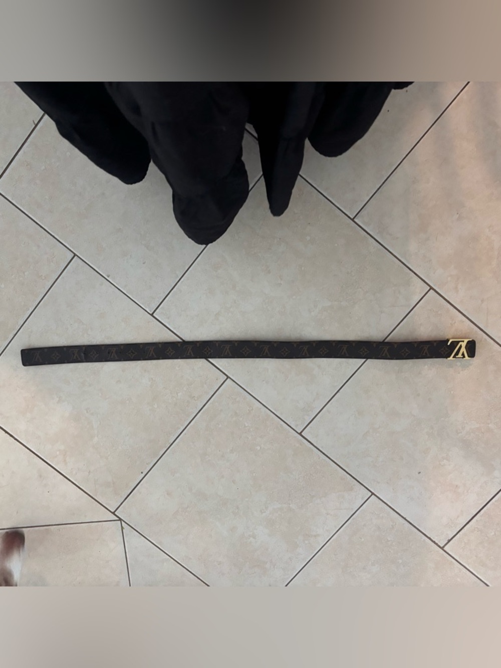 Louis Vuitton Monogram Canvas Belt - Brown and Gold